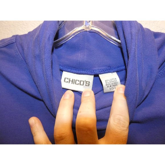 Women's Blue Turtleneck, Chico's, Size Large - Picture 2 of 4